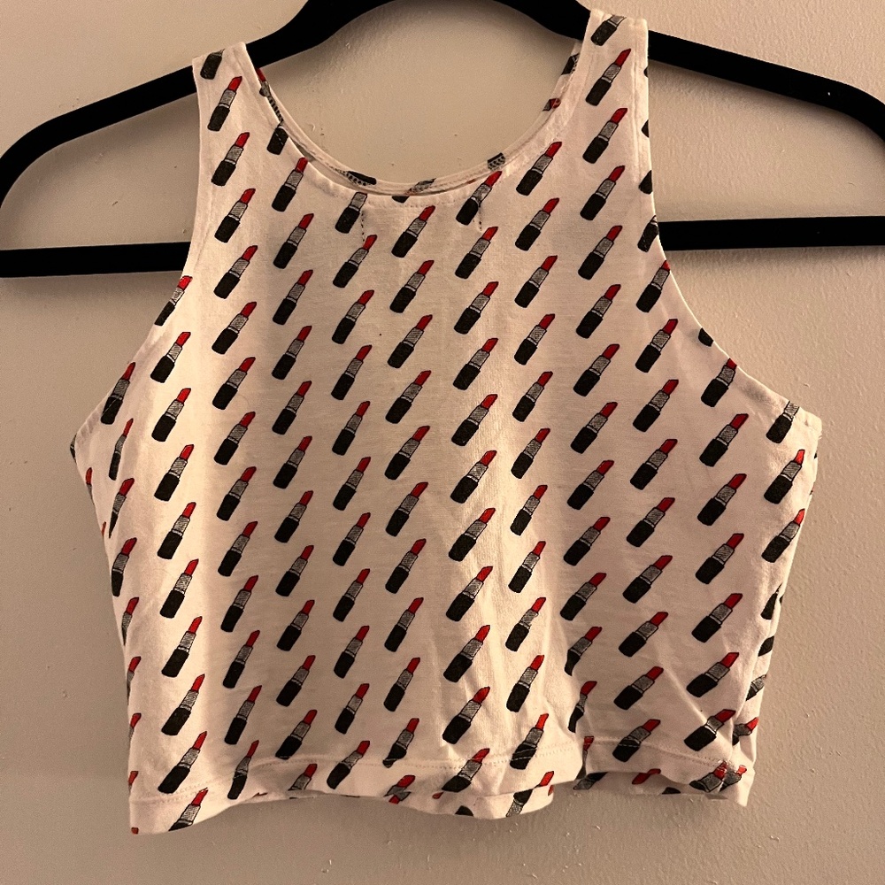 Motel Rocks Lipstick Crop Tank